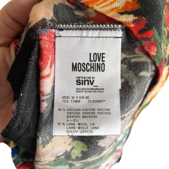 Love Moschino Dress US 4 Floral Long Sleeve Printed Dress - Picture 9 of 12